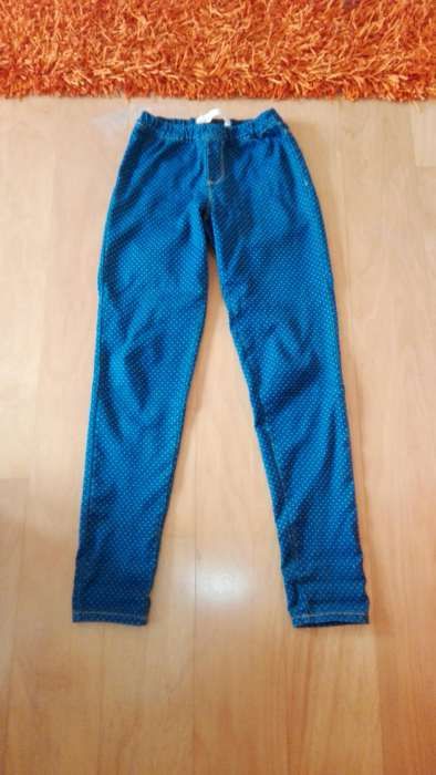 Calças jeggins com bolinhas 38 skinny jeans