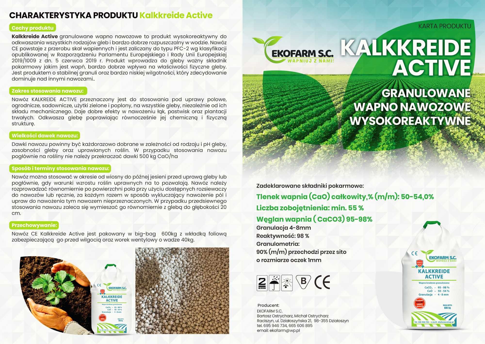 Wapno nawozowe granulowane PRODUCENT !
