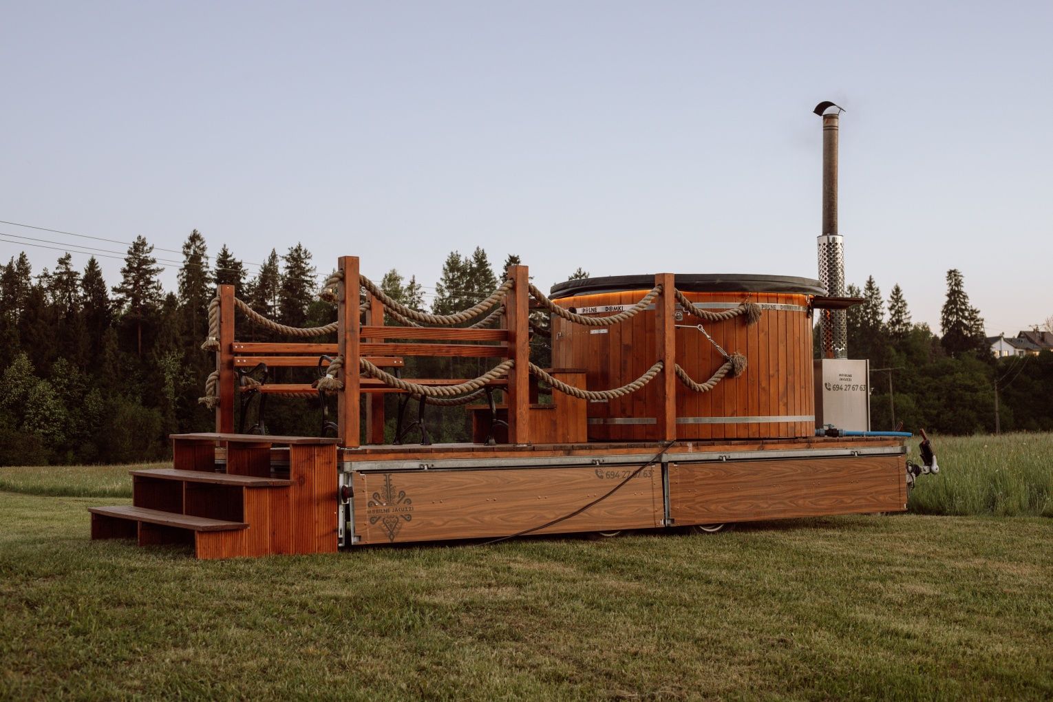Wynajmę mobilną balie jacuzzi bania sauna impreza relaks 2xbalia 16 os