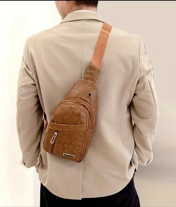 Сумка через плечо мужская, бананка