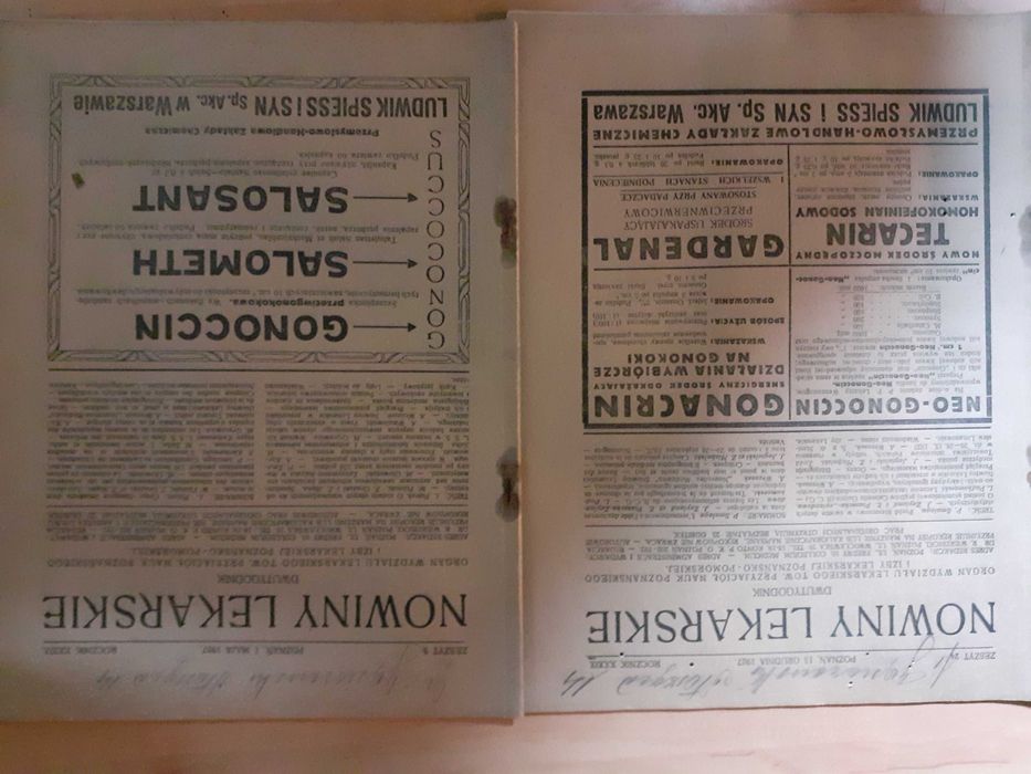 Czasopismo naukowe Nowiny Lekarskie z 1927 roku