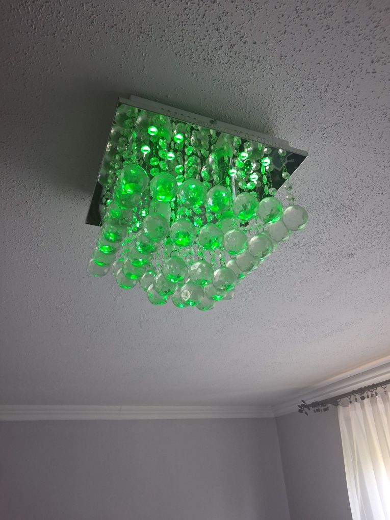 Żyrandol oprawa plafon z pilotem 3 kolory LED + 2 X kinkiet