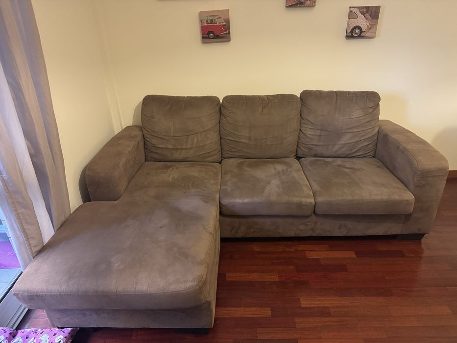 Sofa 3 lugares com chaise longue