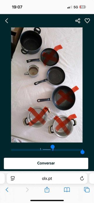 Conjunto de tachos, panelas, wok, frigideiras..