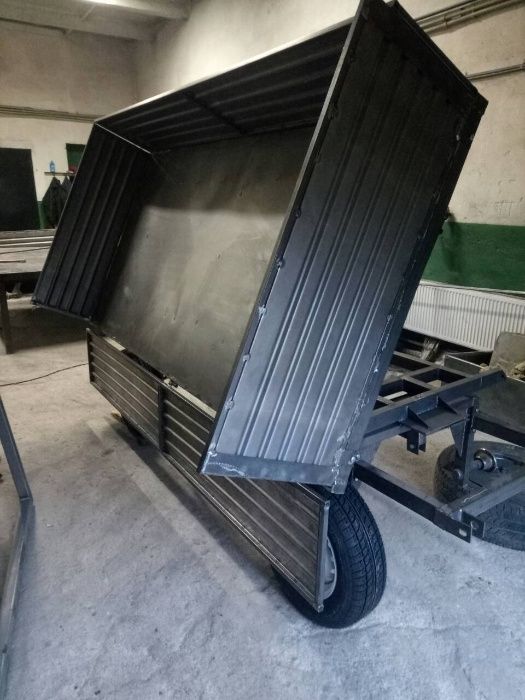 Прицеп Самосвал Одно Двухосный Поворотная ось. Тракторный, На мотоблок