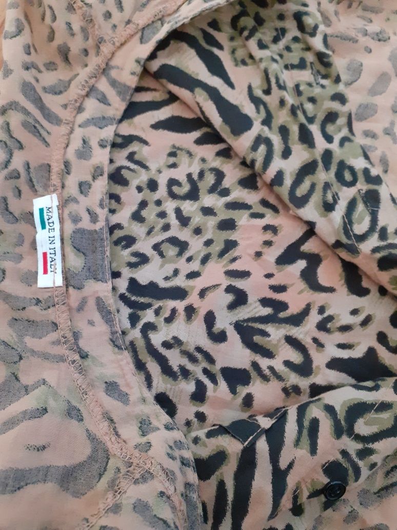 100% cotton leopard dress Made in Italy Bawełnian sukienka w panterkę