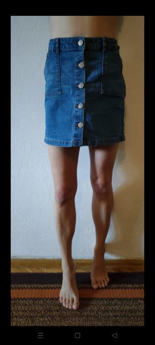 Jeansowa spódniczka na guziki 140 cm Destination