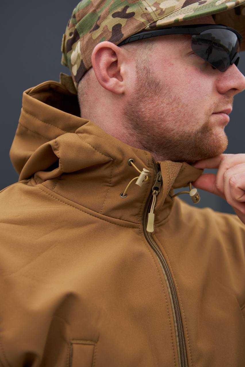 Тактична військова демісезонна куртка Softshell - на флісі