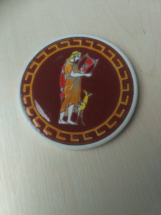 Ręcznie robione greckie podstawka Moschato Smaltotechniki