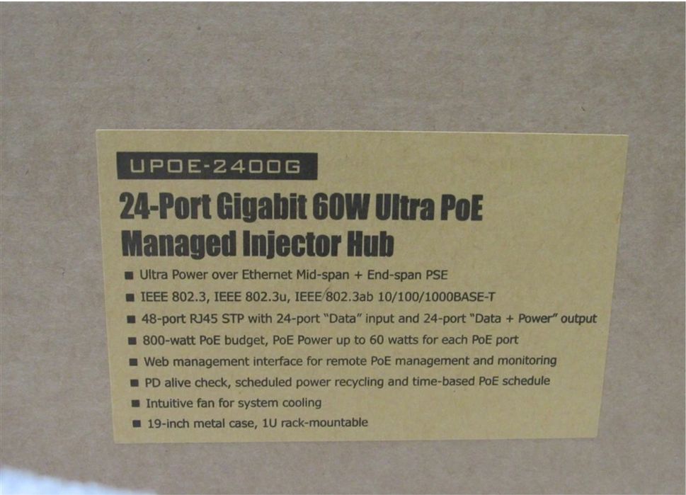 POE ++ хаб свич інжектор хаб PLANET UPOE-2400G 24-Port