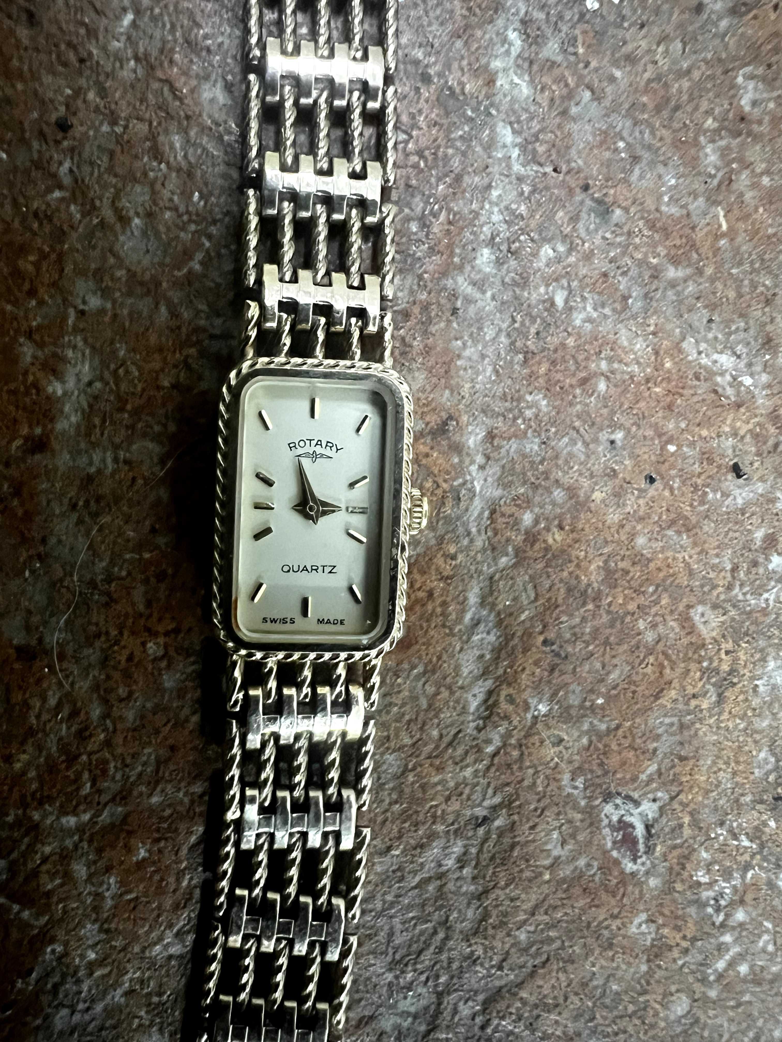 Rotary Swiss Quartz Ladies Watch – 9K Gold Case