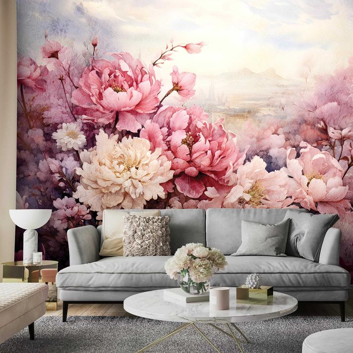 Fototapeta Subtelne Kremowe Kwiaty Róż Beż 3D Twój Rozmiar + KLEJ