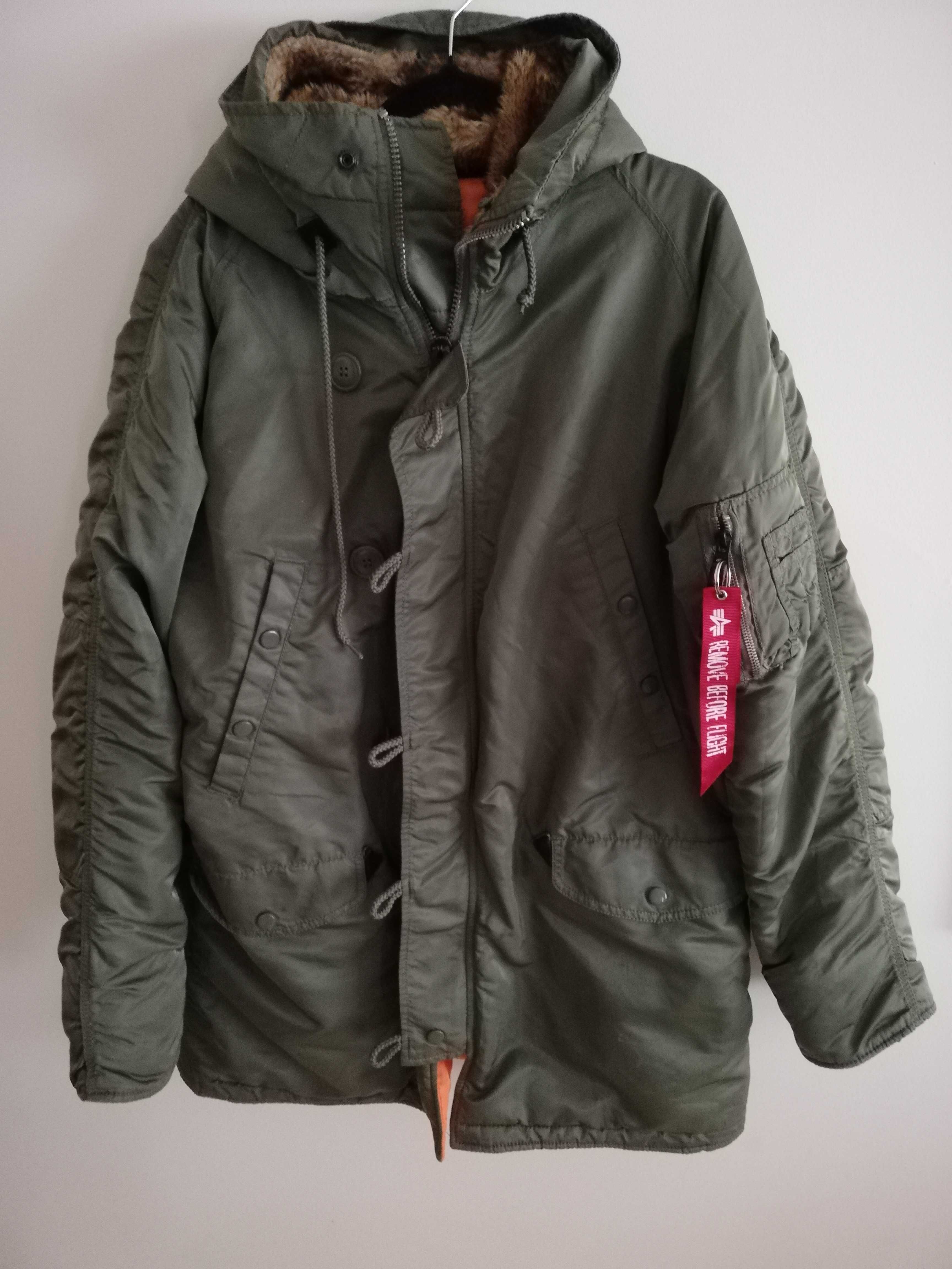 parka Alpha Industries L XL 40 42 płaszcz zimowy Alpha XL 40 42