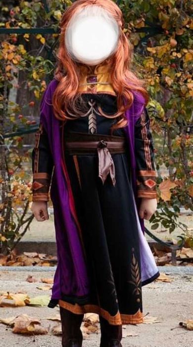 ANNA 5-6/110-116/tunika brąz/Kraina lodu Frozen księżniczka strój/Elsa