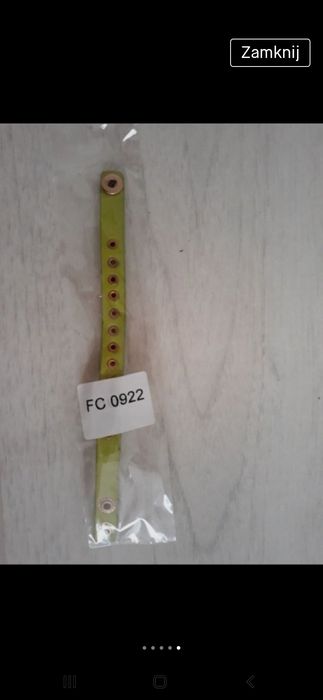 Bransoletka damska zielona skórzana z ćwiekami złote dodatki skóra