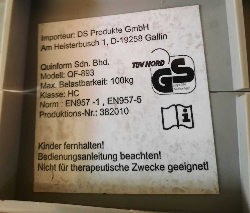 Pedaleira marca TUV NORD modelo QF-893