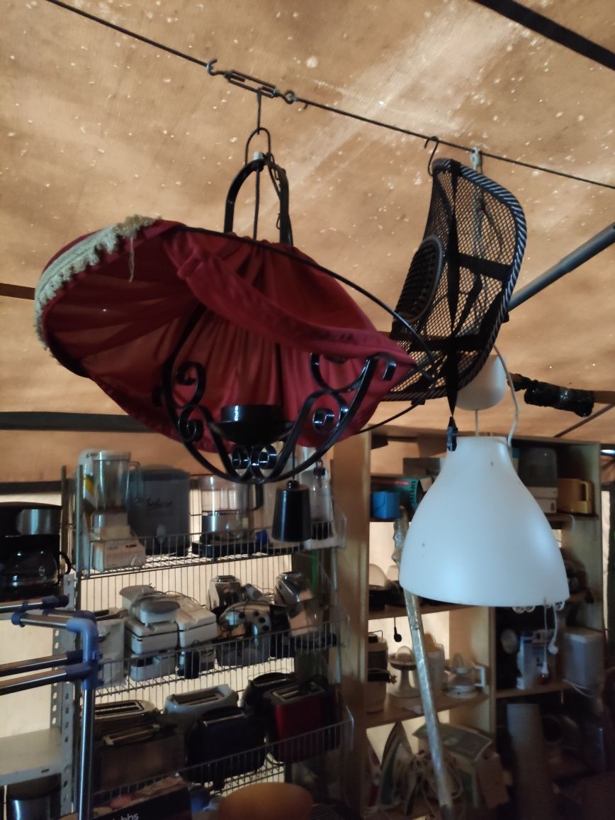 Żyrandol lampa lampka lampy żyrandole vintage retro rockybilly wiklina