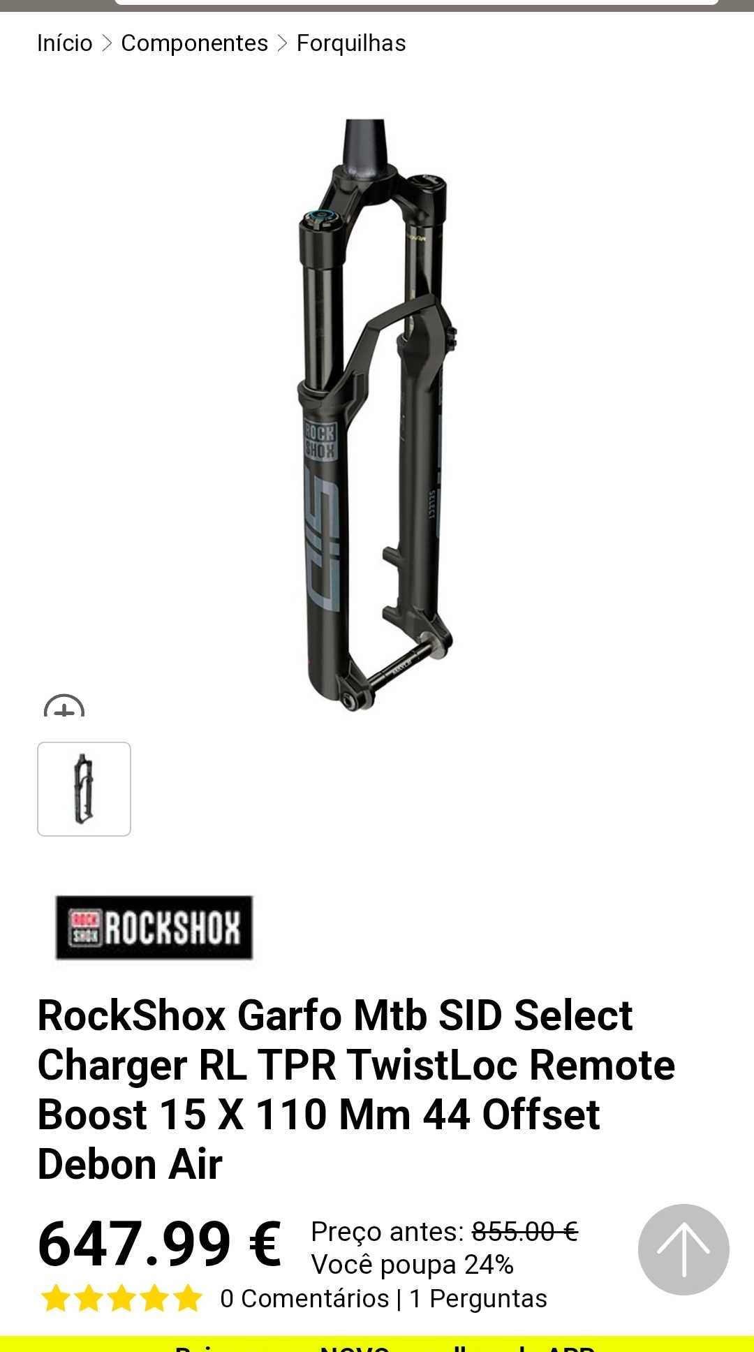 RockShox SID SL Select  RL 29'' BOOST 15X110MM