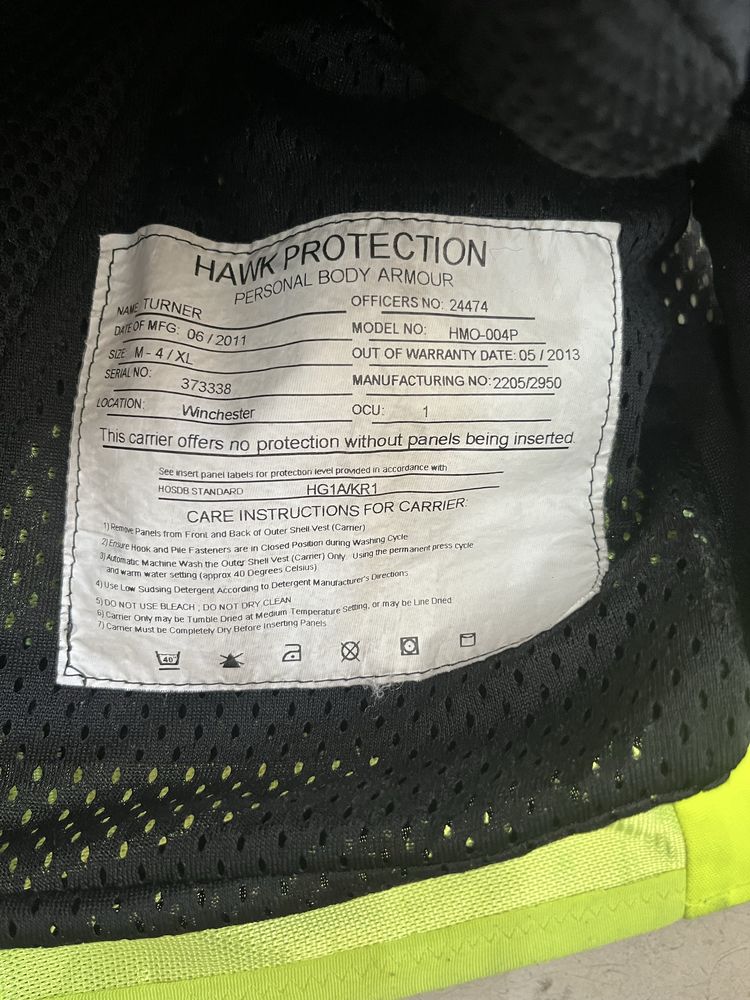 Kamizelka policyjna brytyjskiej policji Hawk odblaskowa taktyczna