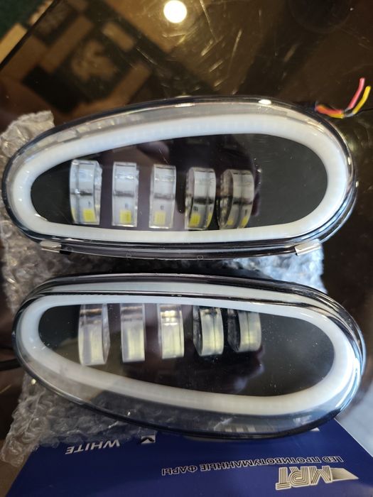 Протитуманні ЛЕД/LED фари на Daewoo Lanos ПТФ туманки на 5 лінз.