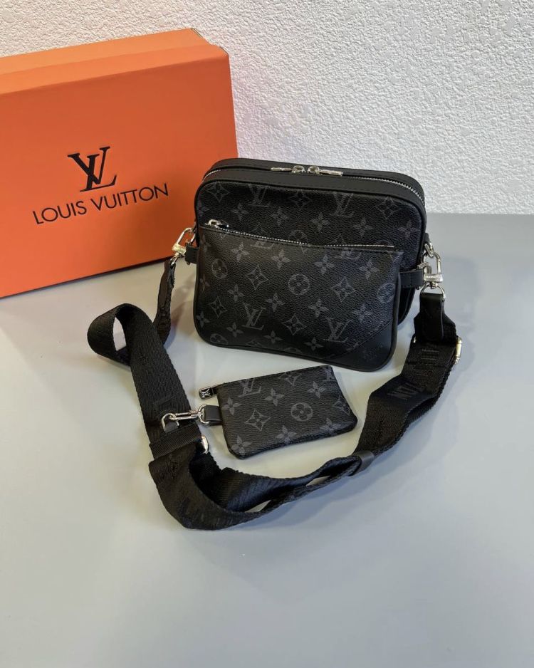 Мужская сумка через плечо 3в1 LV | Барсетка LV | Сумка Louis Vuitton