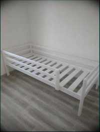 Ліжко для дітей білий колір. Масив дерева сосна.Кровать дитяча.