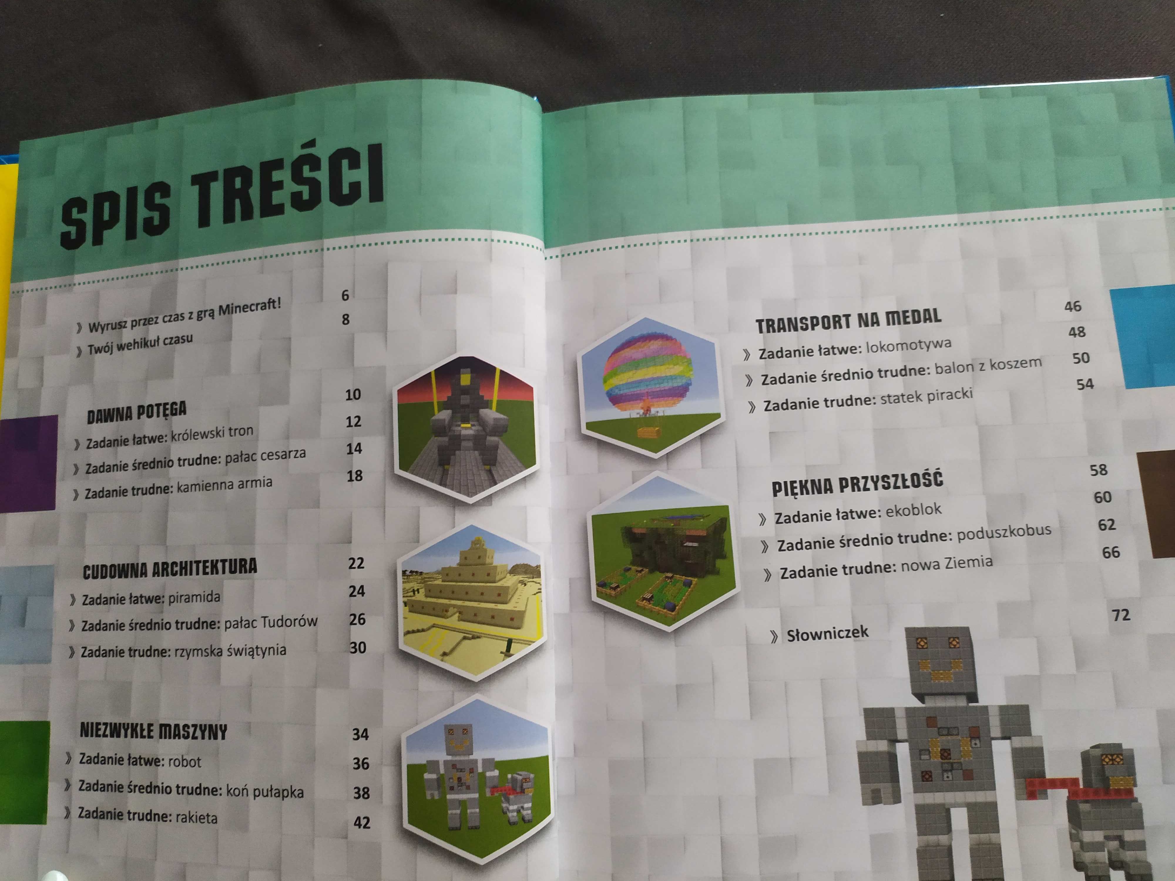 Książka Minecraft Mistrz Budownictwa Wehikuł czasu.