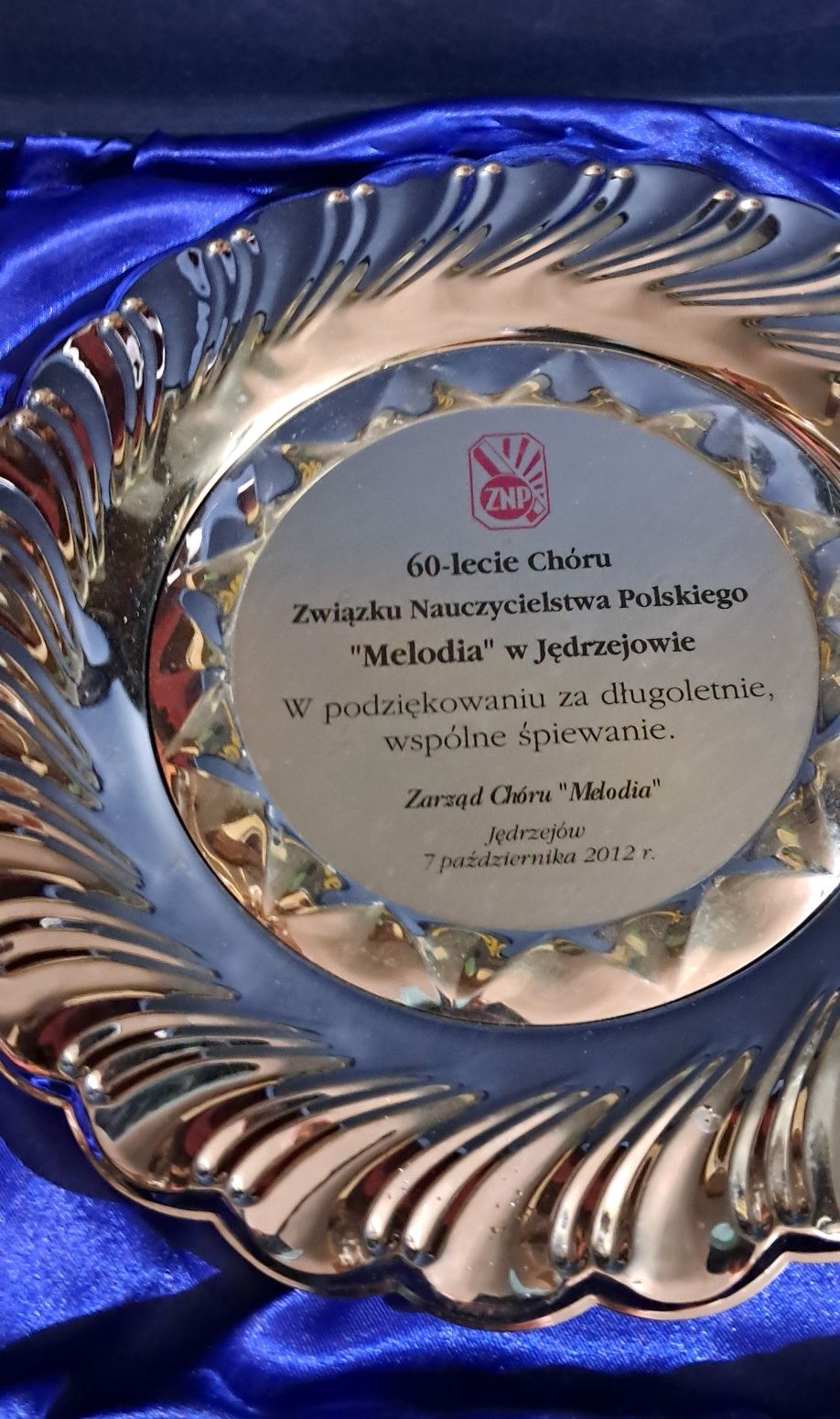 Talerz jędrzejów 60-lecie chóru Melodia  znp