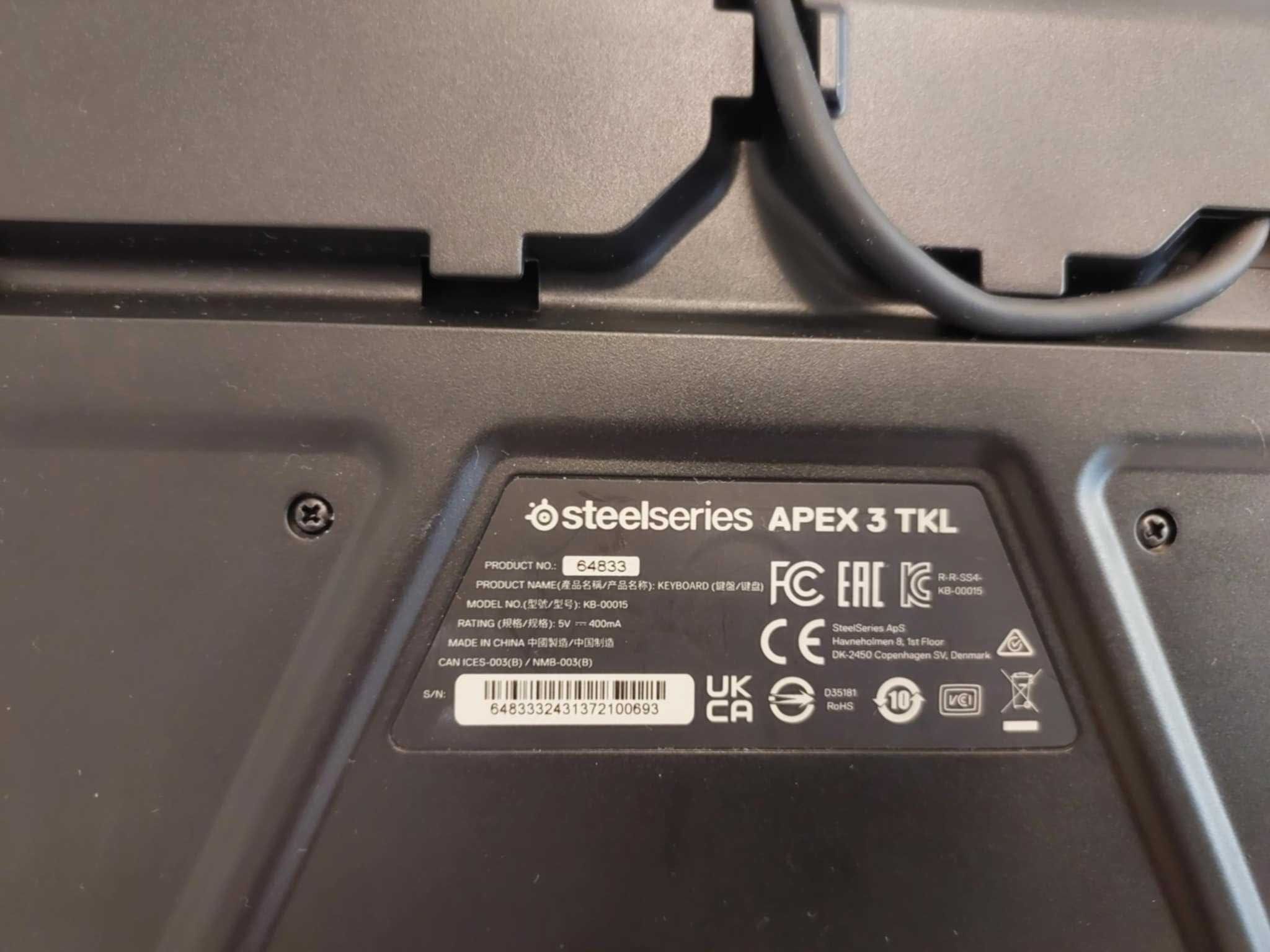 Klawiatura Steelseries APEX 3 TKL
