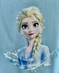 Elsa, Elza, Frozen, Kraina Lodu sukienka CEKINY 3D DUŻE  122/128