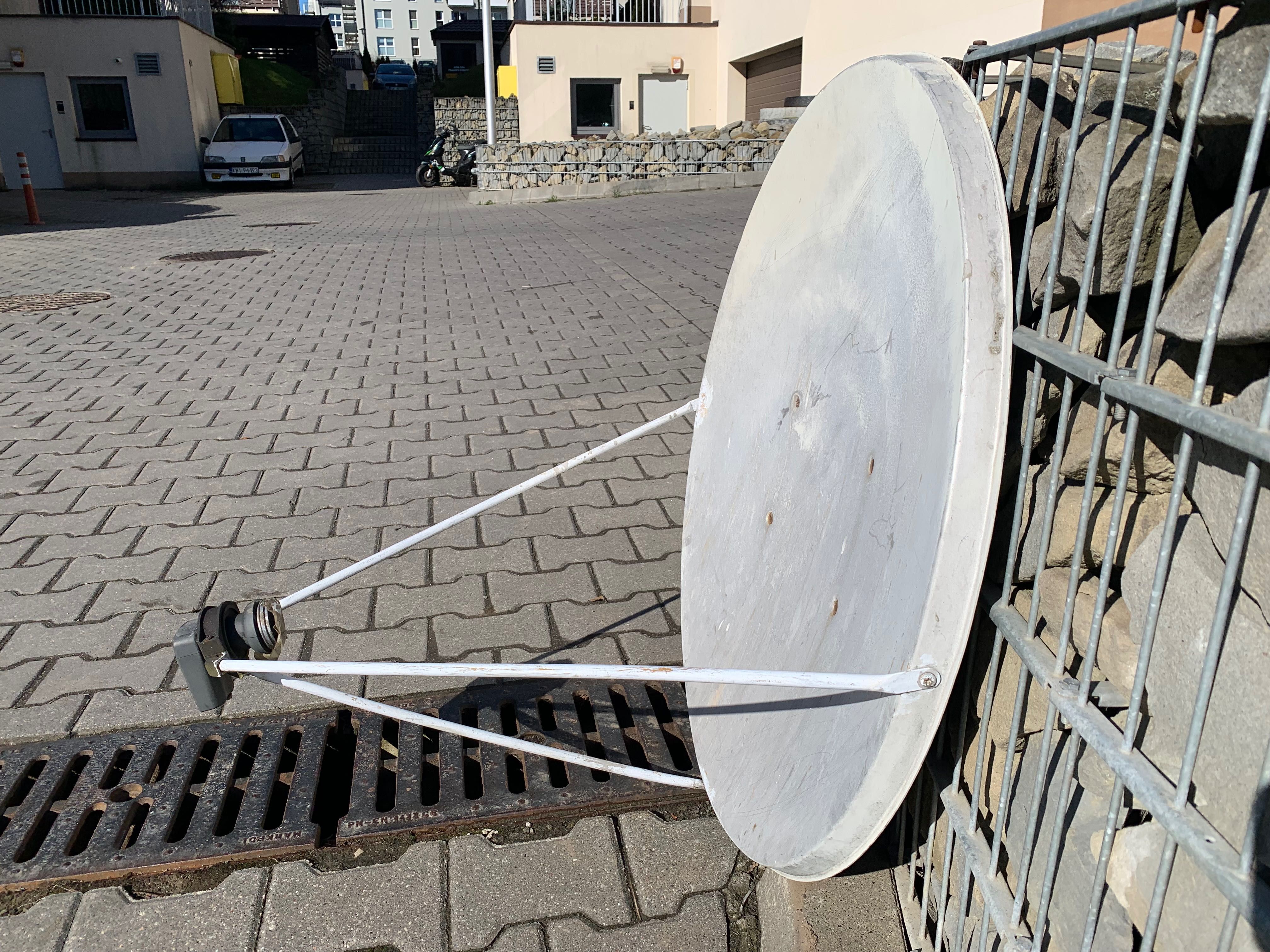 ANTENA SATELITARNA ALUMINIOWA 90cm orbitalna kompletna sprawna