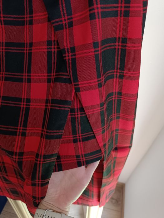 Czerwona spódnica w kratę Mohito