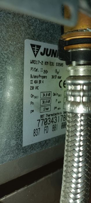 Esquentador Junkers 17lts gás natural