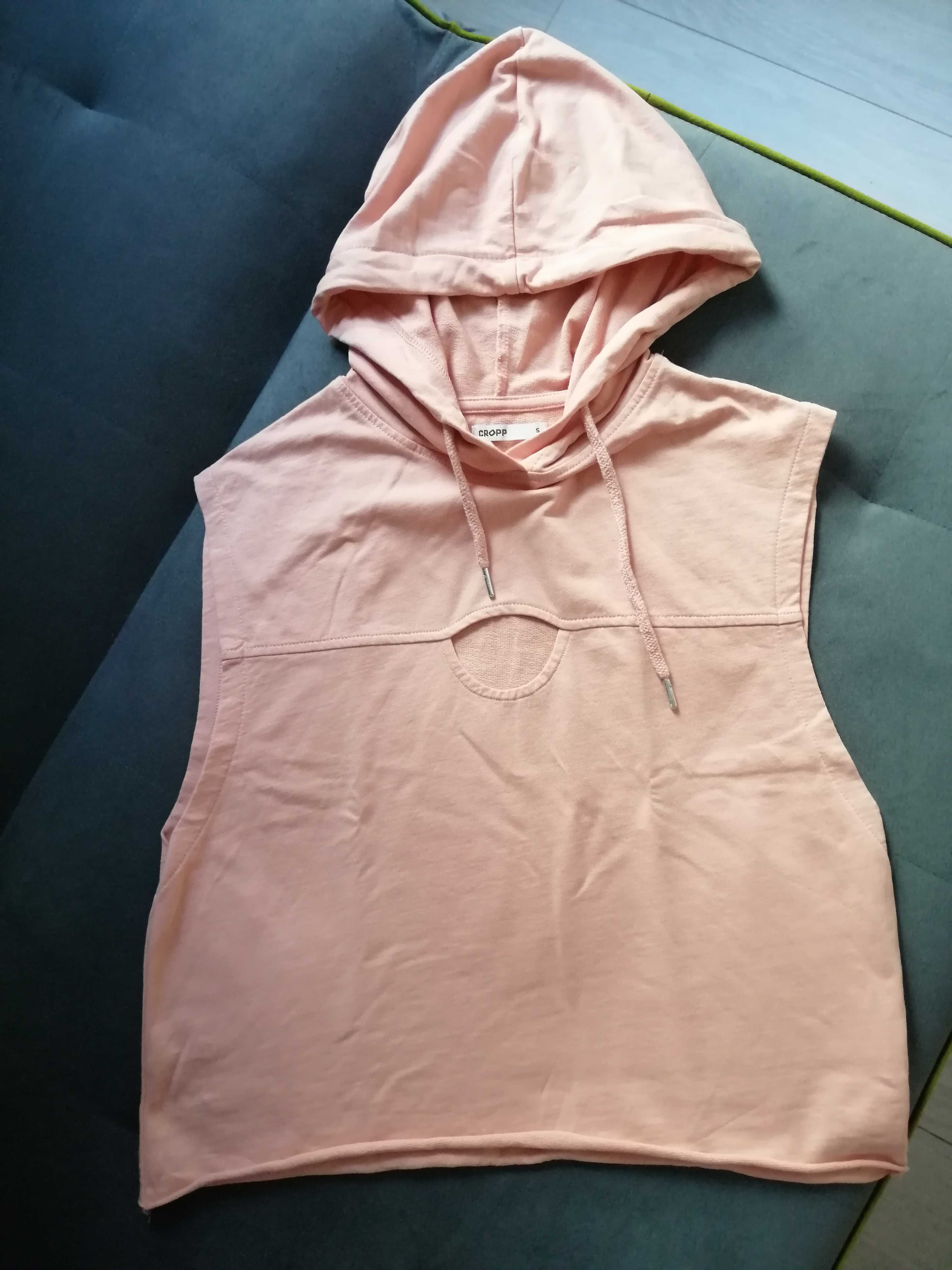 Bluza z kapturem bez ramion z otworem na dekolcie Cropp (rozmiar S)