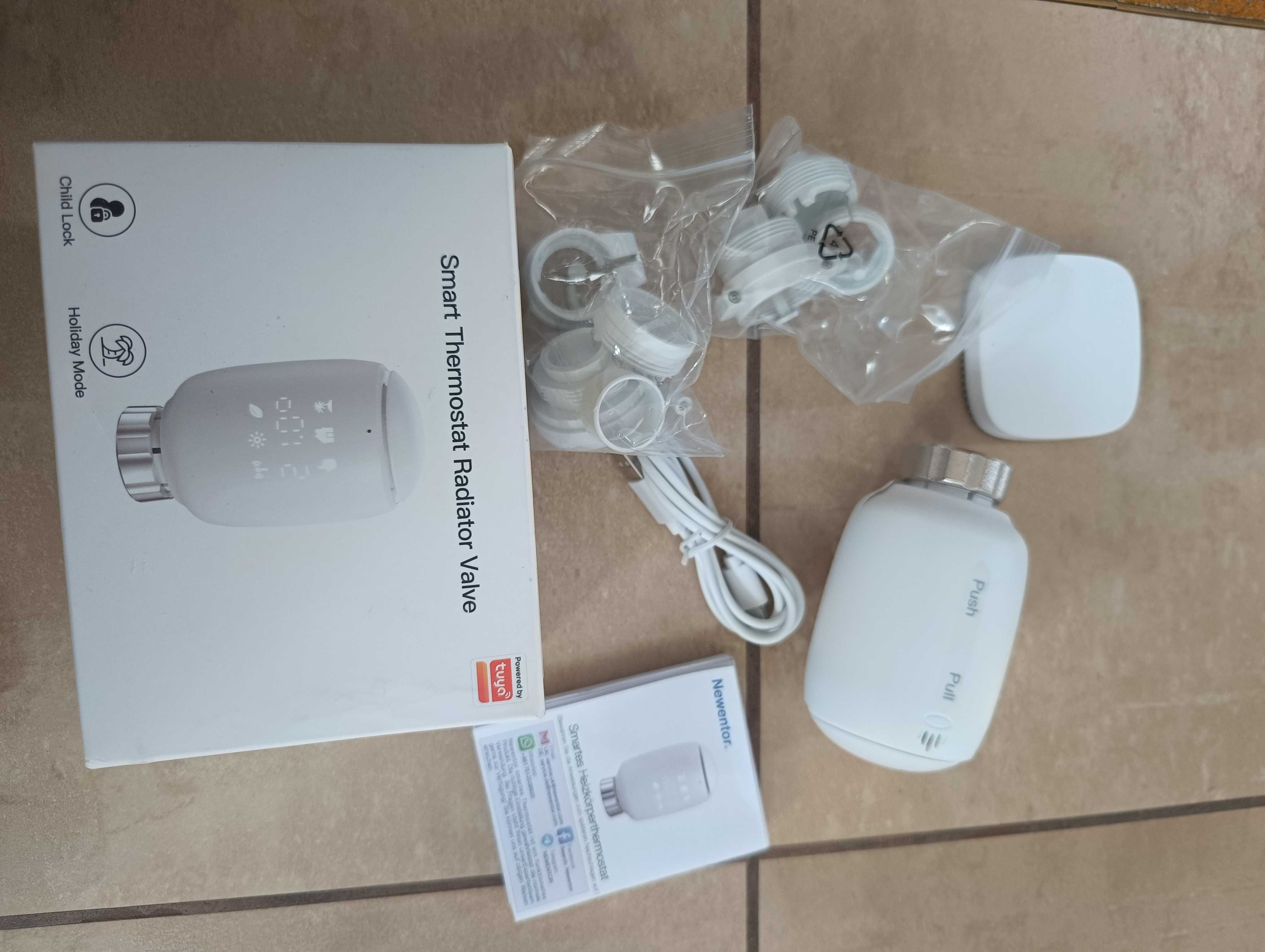 Inteligentny termostat grzejnikowy Newentor z koncentratorem Zigbee