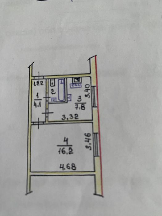 Квартира 1 кімнатна (цегельний)