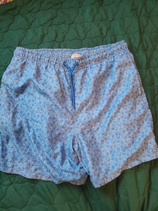 Krótkie Spodenki kąpielowe po domu basen plaża niebieskie shorty m 38