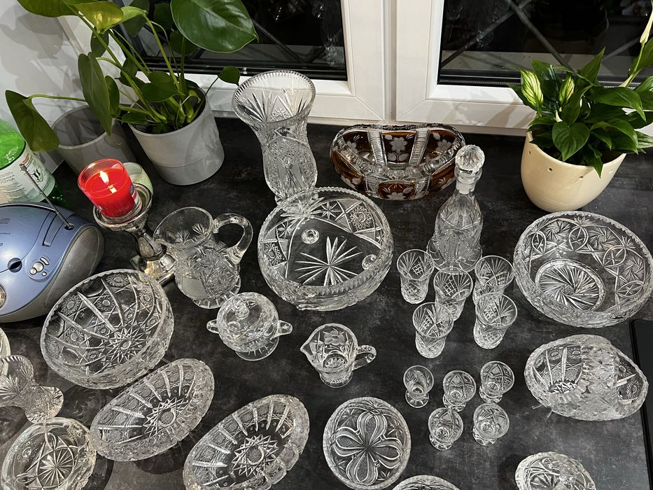 Kryształy z PRL-u duża kolekcja zestawy
