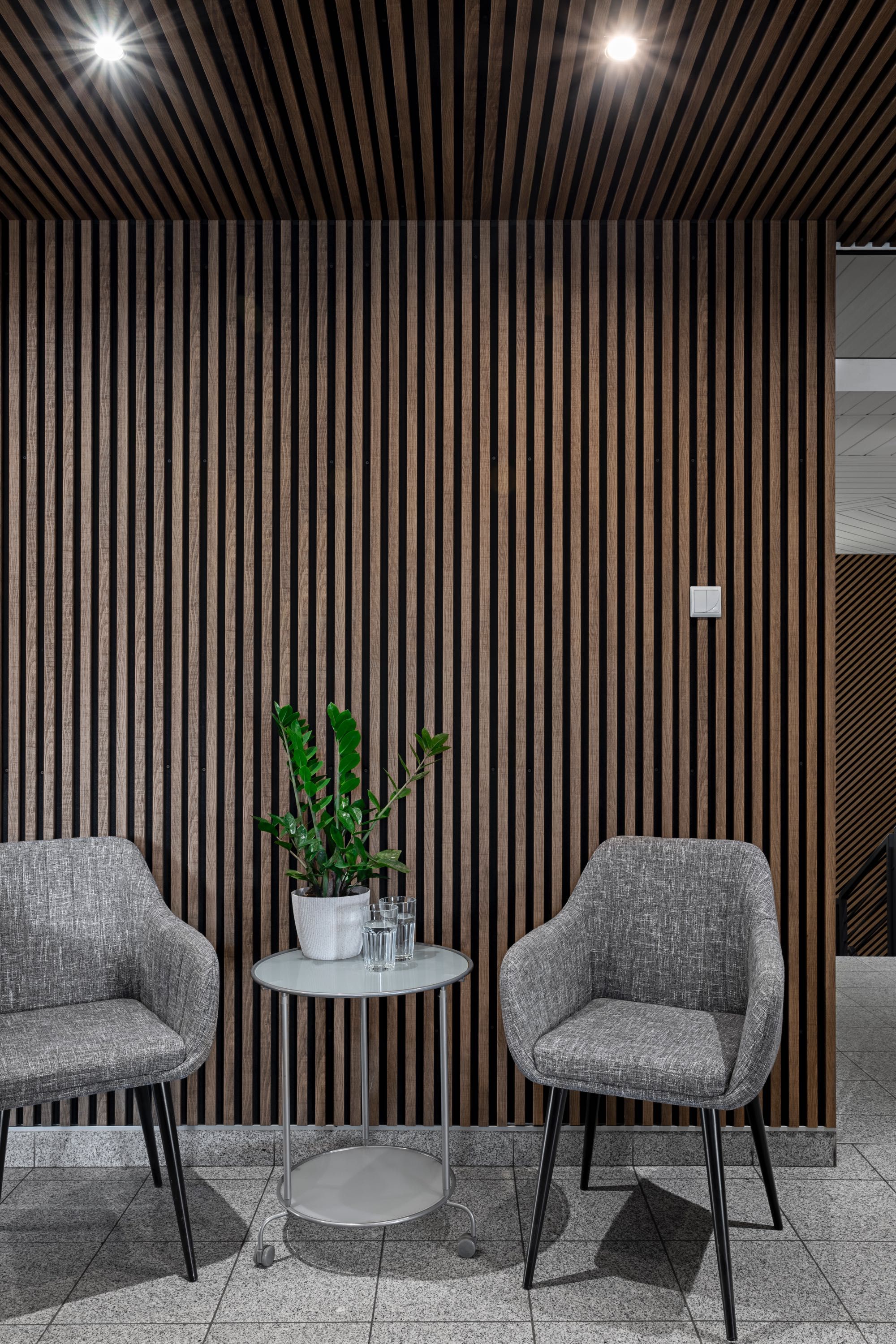 Lamele, panel na filcu – skośne