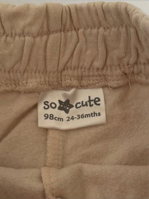 Бежевий костюм на флісі для дівчинки 2-3 років