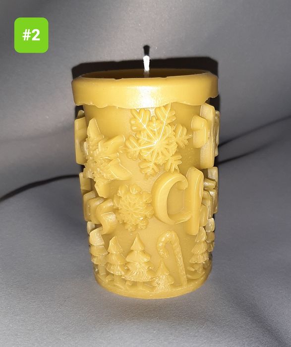 Свічка декоративна, з бджолиного воску #2.