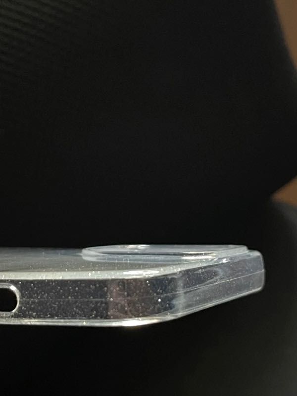 Etui iPhone 12 pro max przeźroczyste z brokat błysk [raz założone]