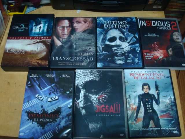 lote 21 filmes terror originais, etc