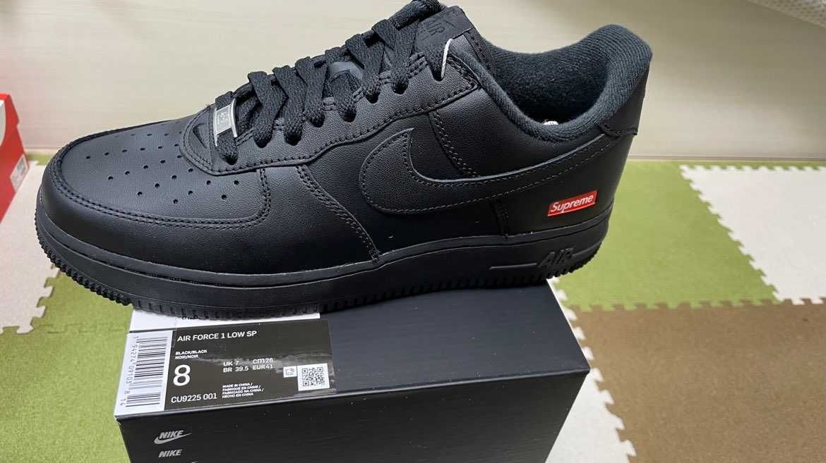 *NoweNikeAirForce1Supreme*Black.42
