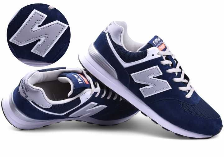 Buty Męskie Adidasy Sportowe Sneakersy Z Balance granat siatka 11B-44