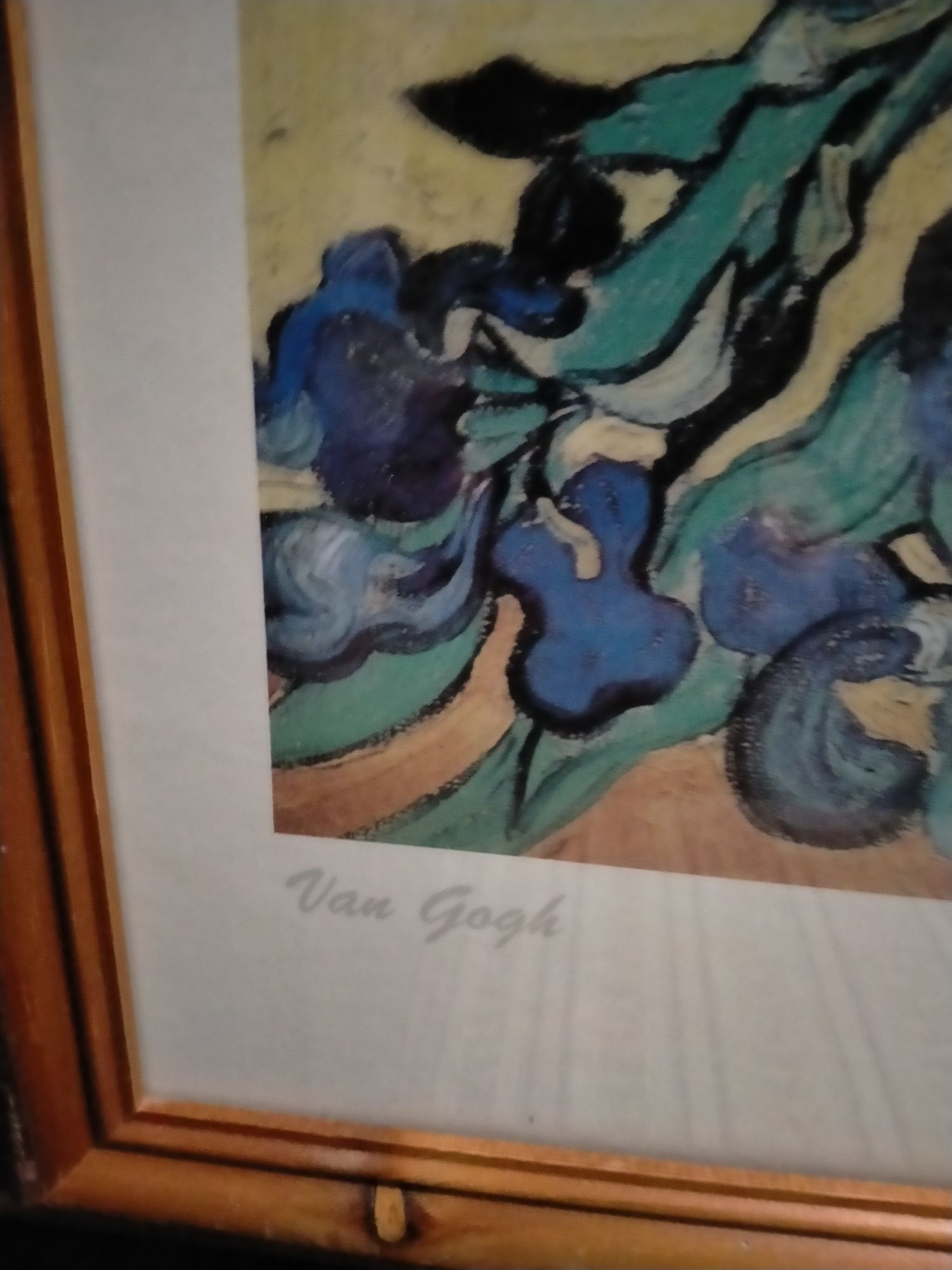 Obraz plakat-reprodukcja Van Gogha - Wazon z irysami