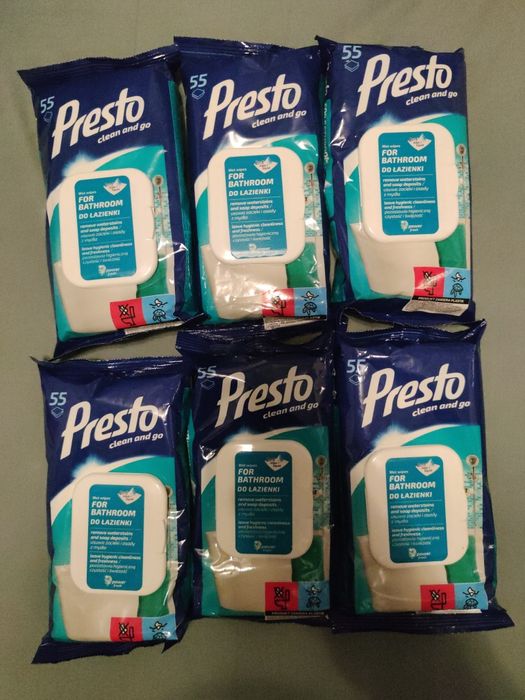 6 x chusteczki do sprzątania łazienki Presto