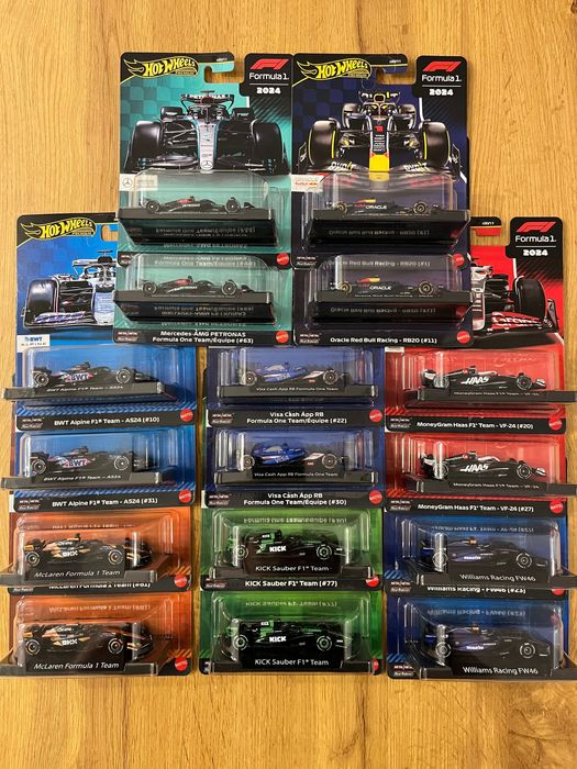Hot Wheels Formula 1 set 16 sztuk 2024 F1 zestaw