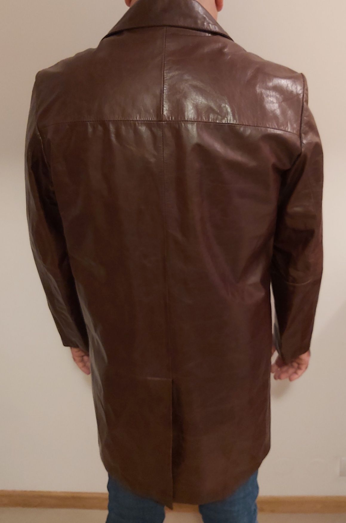 Płaszcz skórzany męski Balak L/XL
