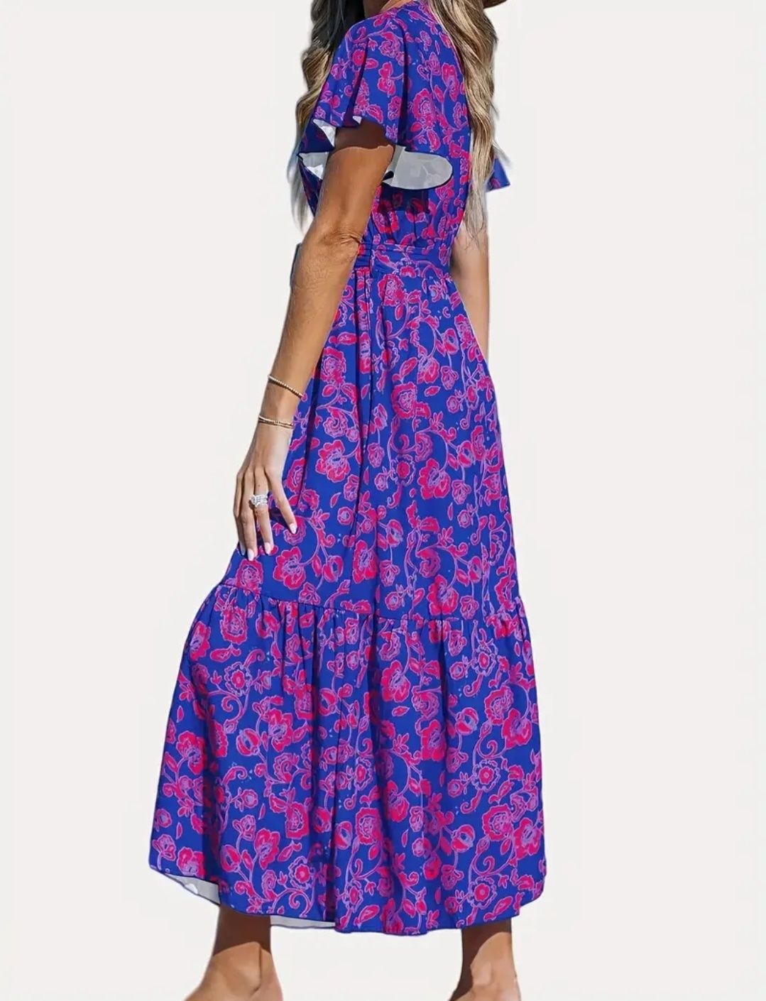 Cudna długa maxi nowa sukienka plus size XXL 3XL chrzciny komunia itp